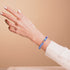 Bracelet galet en verre Galaxy en argent sterling 925 et saphir supernova
